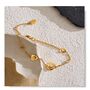 Cannes D’or Gold Flower Crystal Gala Gift Rose Bracelet, thumbnail 2 of 4