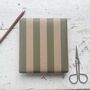 Olive Green Wide Stripe Pattern Fibre 450 X 320mm Size Wrapping Paper Sheet, thumbnail 4 of 5