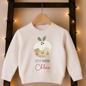 Personalised Child's Christmas Pudding Sweatshirt Jumper, 2 of 2