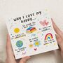 Personalised Why I Love Daddy Card For Fathers Day, thumbnail 1 of 7