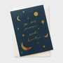 Moon And Back Astrology Love Card, thumbnail 2 of 4