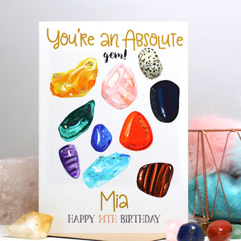 Personalised Gemstones Birthday Card, 6 of 9
