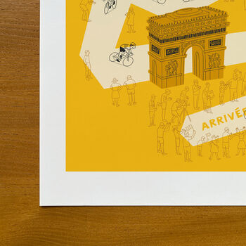 Grand Tour Cycling Art Poster, Gift For Cyclist, 7 of 8