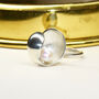 'Hidden Beauty' Abstract Handmade Silver Pearl Ring, thumbnail 5 of 7