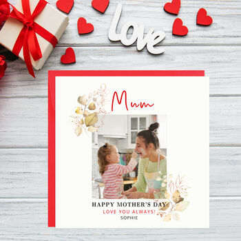 Mothers Day Floral Photo Card, 2 of 2