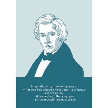 Chopin Classical Composer Portrait And Quote Print, 2 of 5