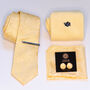 Buttercup Yellow Wedding Tie Sock Set Groomsmen Gift, thumbnail 6 of 9