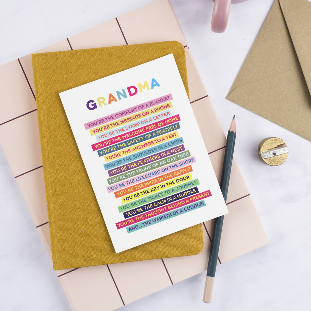 Grandma Verse Card By Bespoke Verse  notonthehighstreet.com