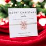 Merry Christmas Or Thank You Teacher, Teaching Assistant, Nursery Teacher Or Childminder Silver Plated Bracelet, thumbnail 1 of 12