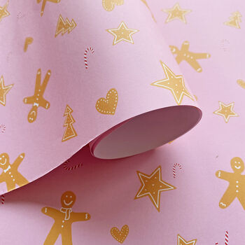 Gingerbread Man Wrapping Paper, 3 of 6