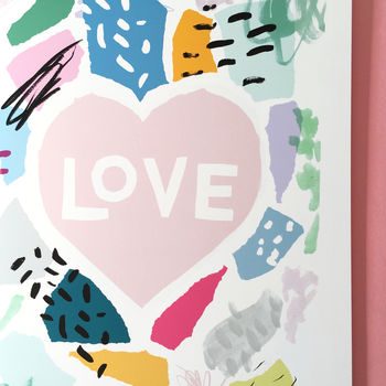 Abstract Colour Block 'Love' Print, 4 of 6