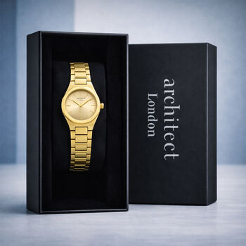 Cesca Doré Ladies Personalised Architect London Gold Watch, 4 of 4