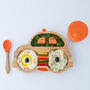 Bamboo Car Plate Weaning Set Orange, thumbnail 2 of 3