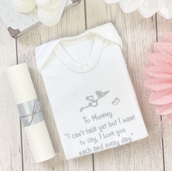 'Mum To Be' Sleepsuit A Perfect Baby Shower Gift, 3 of 12