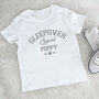 Varsity Style Personalised Sleepover Squad T Shirts, thumbnail 1 of 3