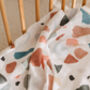 Muslin Swaddle Baby Blanket Terrazzo Newborn Gift Large, thumbnail 6 of 8