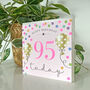 Balloon Brights 95th Birthday Card Pink, thumbnail 2 of 2
