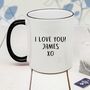 Personalised Romantic Pun Mug, thumbnail 3 of 12
