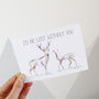 I'd Be Lost Without You Deer Valentine's Day Card, thumbnail 3 of 4