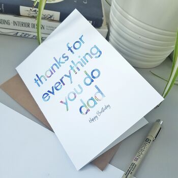 Thanks Dad | Personalised Father's Day Card Dad, 3 of 3