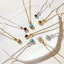 Genuine Birthstone Gold Plated Charm Pendants And Necklaces, thumbnail 3 of 11