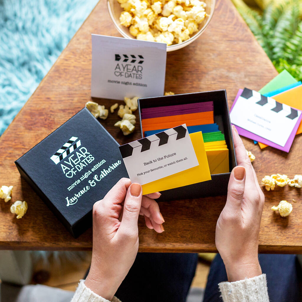 Personalised Box Of Movie Date Night Ideas By A Year Of Dates Notonthehighstreet Com