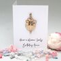 Bloomin' Wooden Charm Personalised Birthday Card, thumbnail 1 of 7