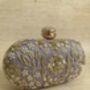 Purple Pearl Oval Clutch Bag, thumbnail 3 of 9