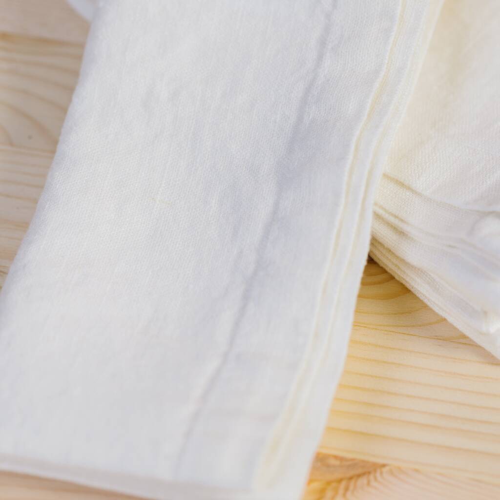 White Linen Napkins Set Of Two By Truffle Tablescapes