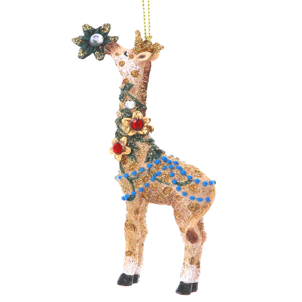 Exotic Giraffe Christmas Tree Decoration By Ella James