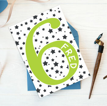 Personalised Number Birthday Card Ages One To Nine, 7 of 11