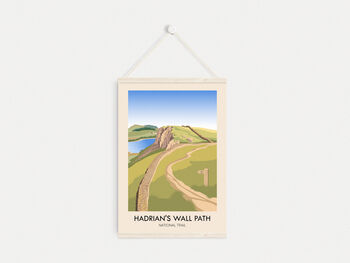Hadrian's Wall Path National Trail Travel Poster, 6 of 8