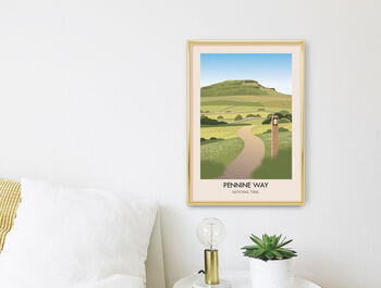 Pennine Way National Trail Travel Poster Art Print, 3 of 8