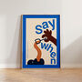 Say When Retro Wine Wall Print, thumbnail 4 of 10