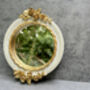 16cm Cream And Gold Decorative Wall Mirror – Floral Motif, thumbnail 12 of 12