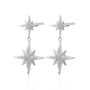Art Deco Star Necklace, Sterling Silver, thumbnail 4 of 6