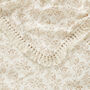 Neutral Floral Organic Cotton Tassel Baby Blanket, thumbnail 3 of 4