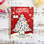 Personalised Red Birch Christmas Tree Keepsake Card And Decoration, thumbnail 2 of 5