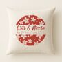 Red Cherry Blossom Personalised Cushion For Couple, thumbnail 1 of 2
