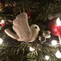 Handmade Felt Mistletoe Dove Christmas Decoration, thumbnail 3 of 3