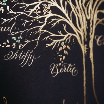 Shining Gold Foil Personalised Family Tree, 8 of 12