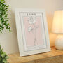 Personalised Birth Flower White A4 Framed Print, thumbnail 6 of 12