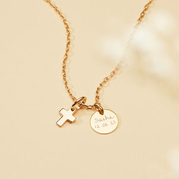 Personalised Mini Cross Necklace, 6 of 8