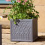 Siena Grey Embossed Planter, thumbnail 3 of 7