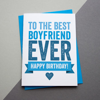 happy birthday boyfriend by a is for alphabet | notonthehighstreet.com