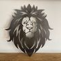 Striking Lion Head Metal Art Wall Plaque, thumbnail 7 of 12
