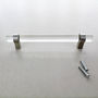 Clear Glass Cabinet Kitchen Cupboard Bar Handles, thumbnail 5 of 5