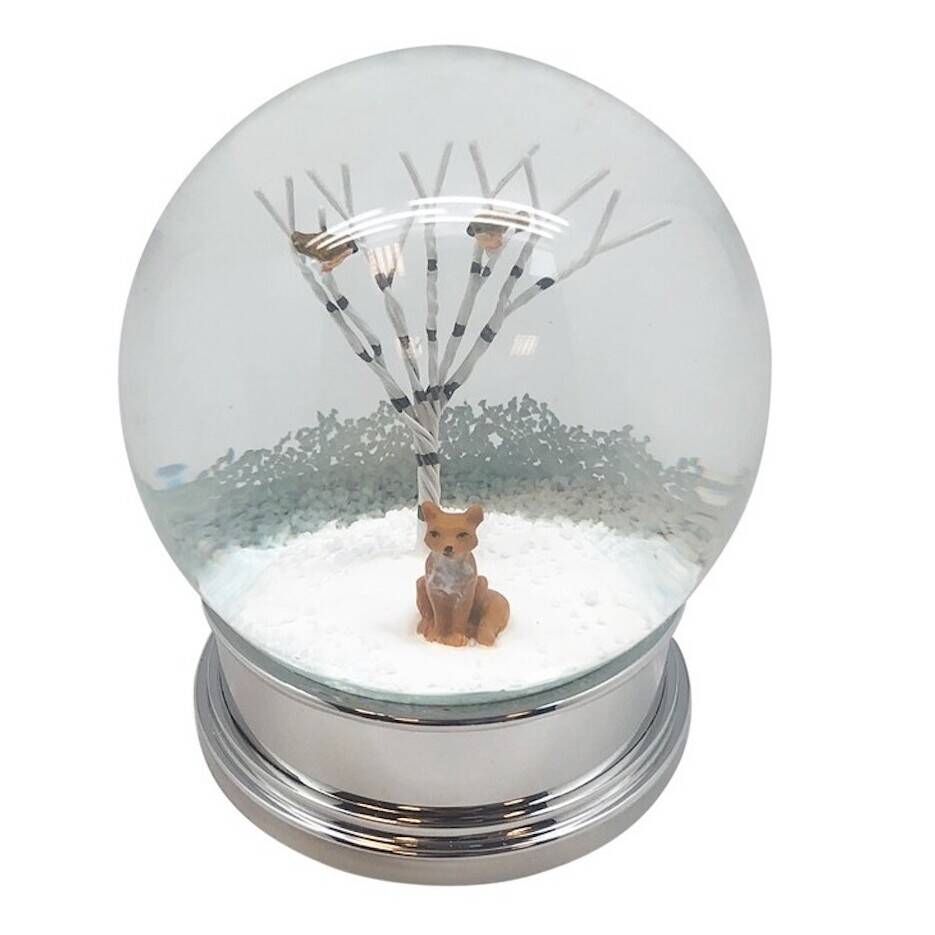Christmas Snow Globe With Fox