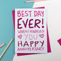 Best Day Ever Anniversary Card, thumbnail 2 of 2