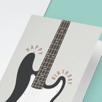 Bass Guitar Birthday Card | Fender P Bass Card, 6 of 6